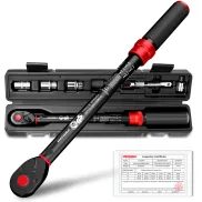 Llave Dinamométrica 12" HYCHIKA 40-220Nm + maletín y adaptador