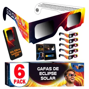 Gafas Homologadas (ISO 12312-2) para Eclipse Solar - Pack de 6