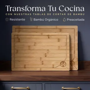 Set de Tablas de Cortar de Bambú Deer & Oak 44x30 cm y 38x25 cm