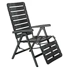 Tumbona Poel reclinable antracita con respaldo ajustable