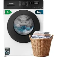 Lavadora Inverter Cecotec 6 Kg, 12 Programas, HairCatch