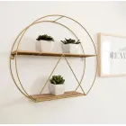 Estante de Paulownia y Acero 50x12cm en Madera
