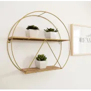 Estante de Paulownia y Acero 50x12cm en Madera