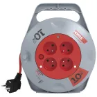 Carrete de cable 10m - 4 enchufes franceses (Reaco - Como nuevo)