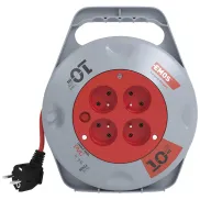 Carrete de cable 10m - 4 enchufes franceses (Reaco - Como nuevo)
