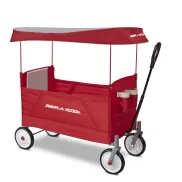 Carrito Plegable Rojo para Niños y Carga en Jardín