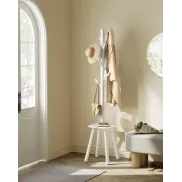 Perchero de Suelo con Estante y 8 Ganchos, 170,5 cm