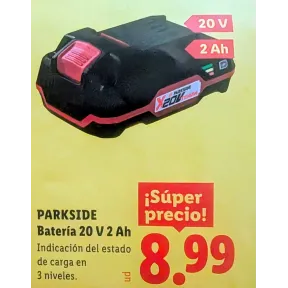 Batería 2Ah 20V Parkside - Factori Discont Madrid