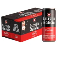 Latas Estrella Galicia 33 cl - Pack de 10 Cervezas Lager