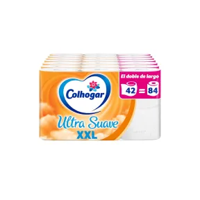 42 Rollos XXL de Papel Higiénico Colhogar Ultra Suave