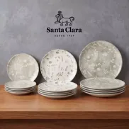 Vajilla de Cerámica Stoneware para 4 Personas - 12 Piezas