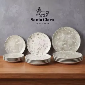 Vajilla de Cerámica Stoneware para 4 Personas - 12 Piezas