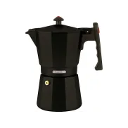 Cafetera Magefesa Jamaica 6 tazas, Aluminio, Negro