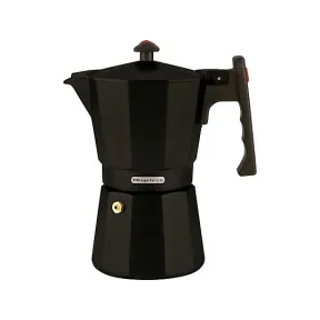 Cafetera Magefesa Jamaica 6 tazas, Aluminio, Negro