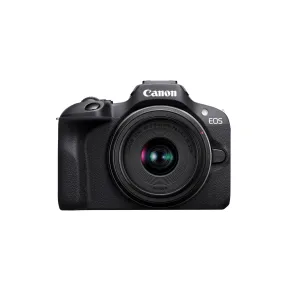 Cámara CANON EOS R100 con dos objetivos RF-S 18-45 mm y 55-210 mm
