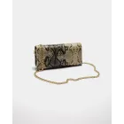 Bolso multiposición animal print marrón claro con cremallera
