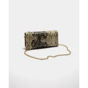 Bolso multiposición animal print marrón claro con cremallera
