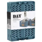 Cajas Plegables Apilables Color Azul - 17x12.5 Multiuso