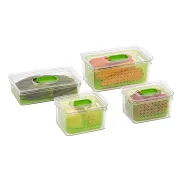 Recipientes de plástico sin BPA para alimentos - Set de 4