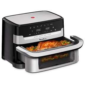 Freidora de aire Moulinex Dual Easy Fry, 9L, 2700W, Negro
