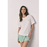 Pijama corto SmileyWorld algodón para mujer - Tallas XS a XL