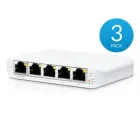 3-Pack Ubiquiti UniFi Flex Mini Switch 5xGigabit PoE