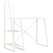 Escritorio blanco con estantería 102x50x117 cm vidaXL