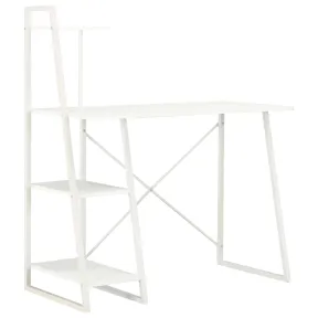Escritorio blanco con estantería 102x50x117 cm vidaXL