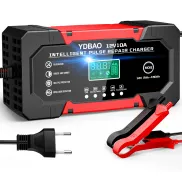 Cargador 12V 10A para Baterías de Coche y Moto con Pantalla LCD