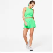 Pantalón Corto Verde Mujer DOMYOS en Punto Rizo (XS, S, M)