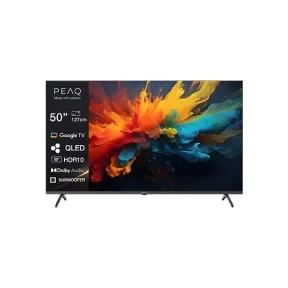 TV QLED 50" PEAQ, Smart Google TV 4K con Dolby Audio