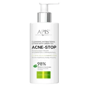 Leche antibacteriana con té verde APIS Acné Stop 300 ml