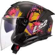 Casco Jet LS2 VERSO II Wingz Negro Amarillo