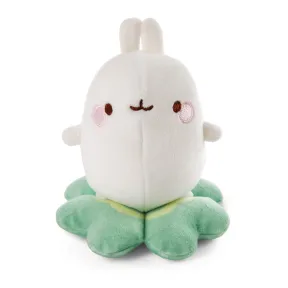 Molang trébol 12cm: peluche adorable y tierno.