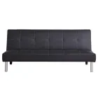 Sofá Cama Negro Clic Clac en Polipiel - 180x93x77 cm