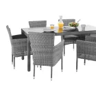 Sillón NATERIAL Davos de ratán y aluminio para jardín
