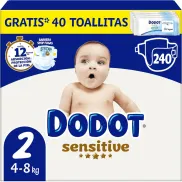 Pañales Dodot Sensitive Talla 2 (4-8 kg) - 240 unidades
