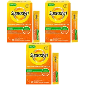 Supradyn Energy Doble Acción Stress Out 20 sobres x3