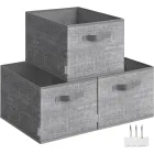 Cajas de almacenaje plegables SONGMICS | Gris Espadaña | 29 L