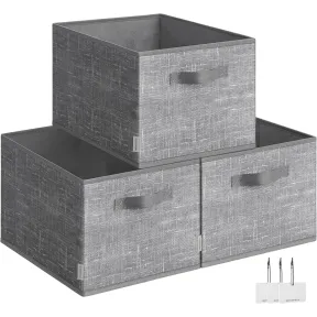 Cajas de almacenaje plegables SONGMICS | Gris Espadaña | 29 L