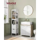 Mueble de Baño Bajo Lavabo con 2 Compartimentos y Pies
