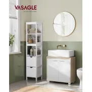 Mueble de Baño Bajo Lavabo con 2 Compartimentos y Pies