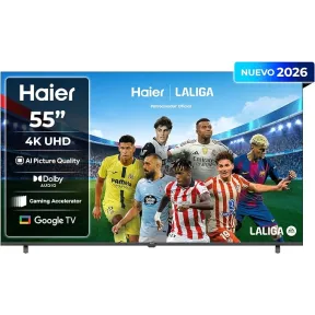 Smart TV Haier K85 55" 4K UHD con Google TV y Chromecast