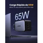 Cargador USB C 65W UGREEN Nexode con 3 Puertos GaN