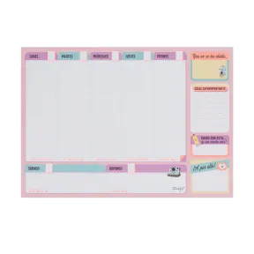 Organizador Semanal con Pegatinas - Mr. Wonderful, 120 Páginas