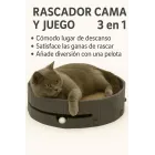 Rascador para Gatos en Cartón Resistente y Duradero (Gris)
