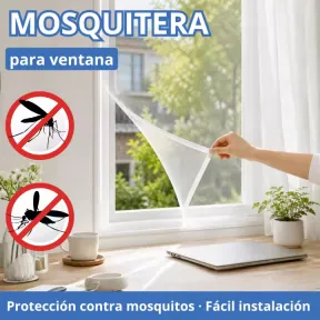 Mosquitera Transparente Adhesiva para Ventana Sin Taladros