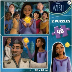 Puzzles Disney Wish - Set de 2 de 48 Piezas