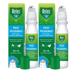 Relec Roll-On Post Picaduras Mosquitos y Plantas (2x15 ml)