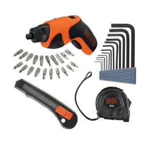 Destornillador inalámbrico Black+Decker 3,6V con accesorios